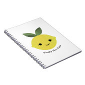 Carnet Mignonne et drôle Simplement le citron Zest Kawaii (Côté Droit)