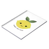 Carnet Mignonne et drôle Simplement le citron Zest Kawaii (Côté gauche)