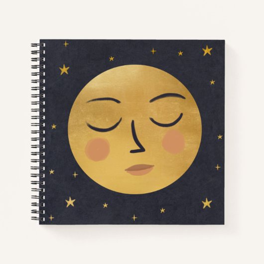 Carnet Mignonne face de lune (Devant)