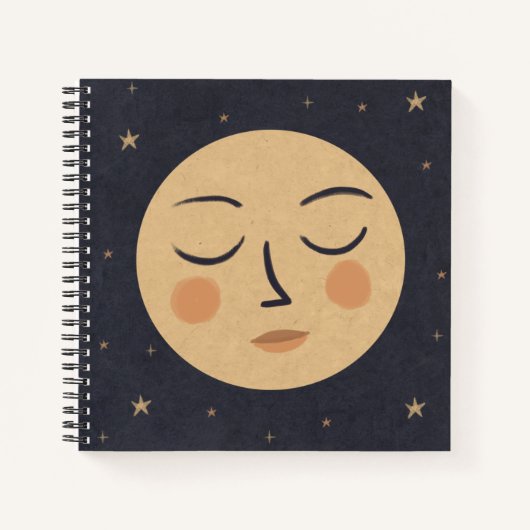 Carnet Mignonne face de lune (Devant)