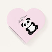 Carnet Mignonne fille bébé Panda Ours Monogramme (Devant)