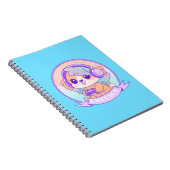 Carnet Mignonne gamer fille Kawaii chien avec ailes en Bé (Côté Droit)