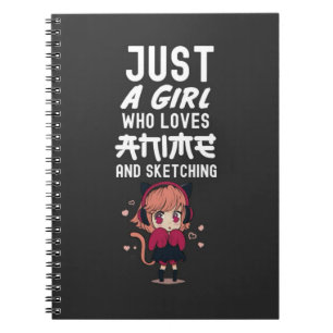 Carnet Mignonne Juste Une Fille Qui Aime L'anime Croquis