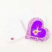 Carnet Mignonne lapin avec Coeurs et Fleurs Douces (Intérieur)