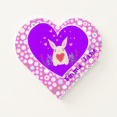 Carnet Mignonne lapin avec Coeurs et Fleurs Douces (Dos)