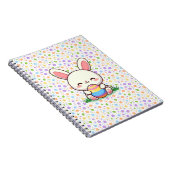 Carnet Mignonne lapin de printemps/Pâques avec oeuf (Côté Droit)