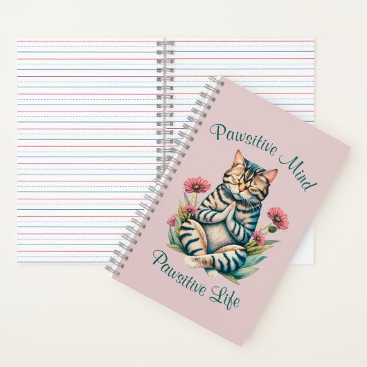 Carnet Mignonne méditation Cat LOA Manifeste Gratitude (À l'intérieur)