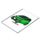 Carnet Mignonne micro-voiture verte (Côté gauche)