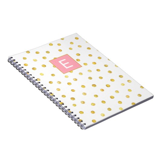 Carnet Mignonne Monogramme Première fille rose Motif poin (Côté Droit)