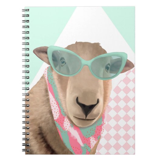Carnet Mignonne Mouton Avec Lunettes (Devant)