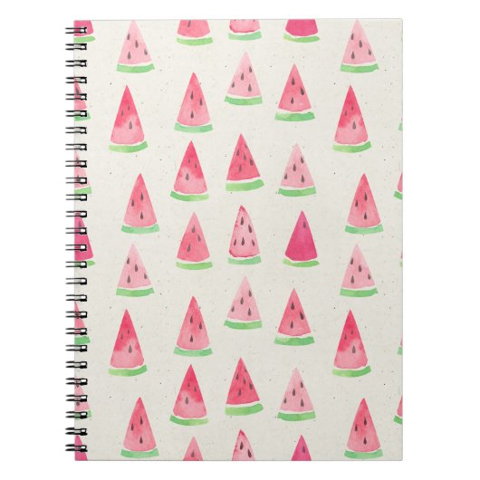 Carnet Mignonne pastèque : motif d'aquarelle transparente (Devant)