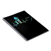 Carnet Mignonne père fille rythme cardiaque papa enfant l (Côté Droit)