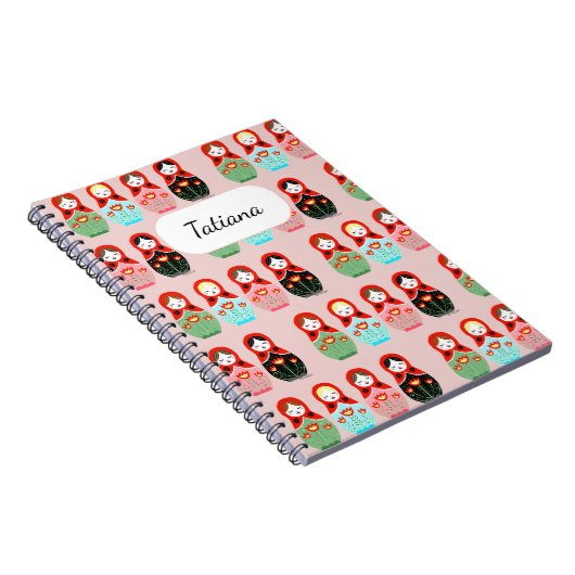 Carnet Mignonne Poupées russes Matryoshka Poupée Nom pers (Côté Droit)