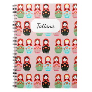 Carnet Mignonne Poupées russes Matryoshka Poupée Nom pers