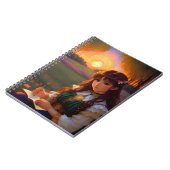 Carnet Mignonne Sad Anime Style Femme dans le pré au couc (Côté gauche)