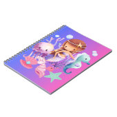 Carnet Mignonne Sirène Magique Violette (Côté gauche)