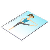 Carnet Mignonne Yoga Fille Dans La Main Étendue À La Pose (Côté gauche)