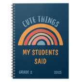 Carnet Mignonnes Choses Mes Étudiants Ont Dit Boho Rainbo (Devant)