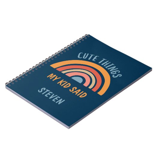 Carnet Mignonnes choses Mon Enfant A Dit Boho Arc-en-ciel (Côté gauche)