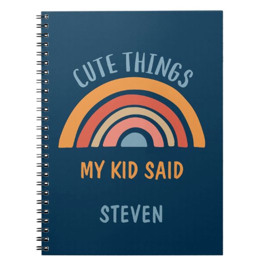 Carnet Mignonnes choses Mon Enfant A Dit Boho Arc-en-ciel (Devant)
