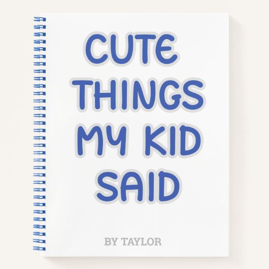 Carnet Mignonnes Choses Que Mon Enfant A Dit (Devant)