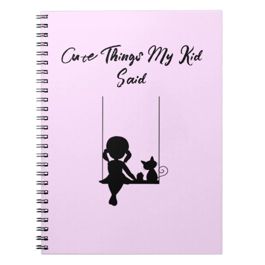 Carnet Mignonnes Choses Que Mon Enfant A Dit (Devant)