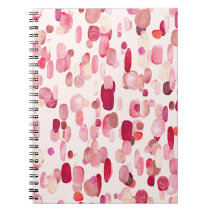 Carnet Mignonnes Zones Rouges Roses Simples