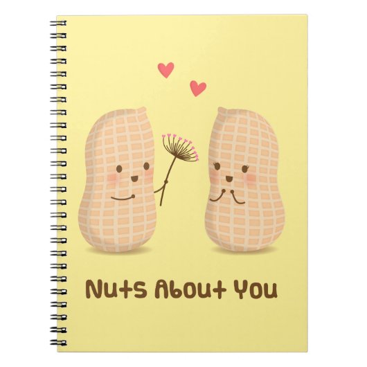 Carnet Mignons cacahuètes fou de vous jeu de mots humour  (Devant)