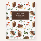 Carnet Mignons Champignons de Hérisson Forêt Animaux de l (Devant)