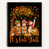 Carnet Mignons chats d'automne feuilles citrouille "C'est (Devant)