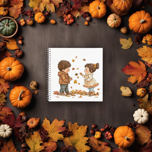 Carnet Mignons enfants d'automne