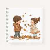 Carnet Mignons enfants d'automne (Devant)