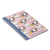Carnet Mignons manchots d'hiver bonhomme de neige rose pe (Côté Droit)