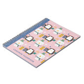 Carnet Mignons manchots d'hiver bonhomme de neige rose pe (Côté gauche)