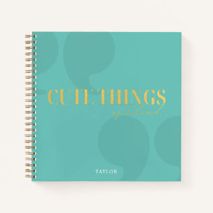 Carnet Mignons Mon Enfant A Dit Personnalisé Turquoise &