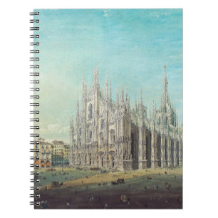 Carnet Milan Piazza du Duomo années 1850 par Carlo Bossol