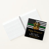 Carnet Militaire Mince Ligne verte Boots Retraite Invité (Intérieur)