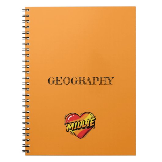 Carnet Millie Orange (Devant)