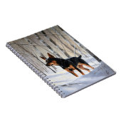 Carnet Mince Pinscher Laisser Neige Noël (Côté Droit)