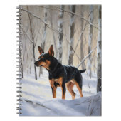 Carnet Mince Pinscher Laisser Neige Noël (Devant)
