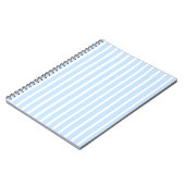 Carnet Minces Rayures Bleu Clair (Côté gauche)