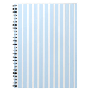 Carnet Minces Rayures Bleu Clair