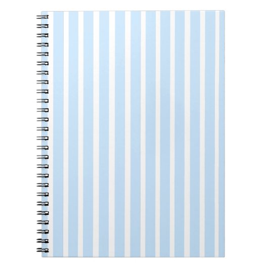 Carnet Minces Rayures Bleu Clair (Devant)