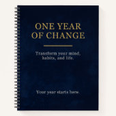 Carnet Mind Reset Notebook | One Year of Change | Minimal (Devant)