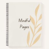 Carnet Mindful Pages Minimal Aesthetic Notebook  (Devant)