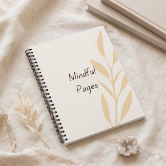 Carnet Mindful Pages Minimal Aesthetic Notebook 