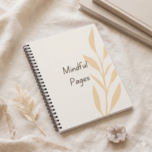 Carnet Mindful Pages Minimal Aesthetic Notebook 