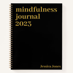 Carnet Mindfulness Black Gold Minimalist