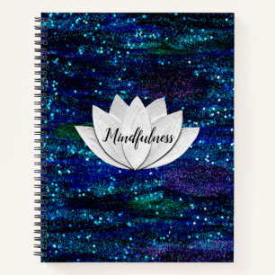 Carnet Mindfulness Lotus Flower Galaxy Notebook