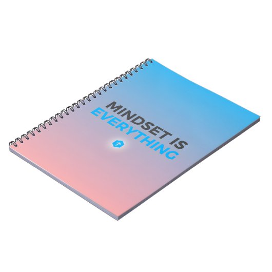 Carnet Mindset Is Everything – Gradient Motivational Note (Côté gauche)